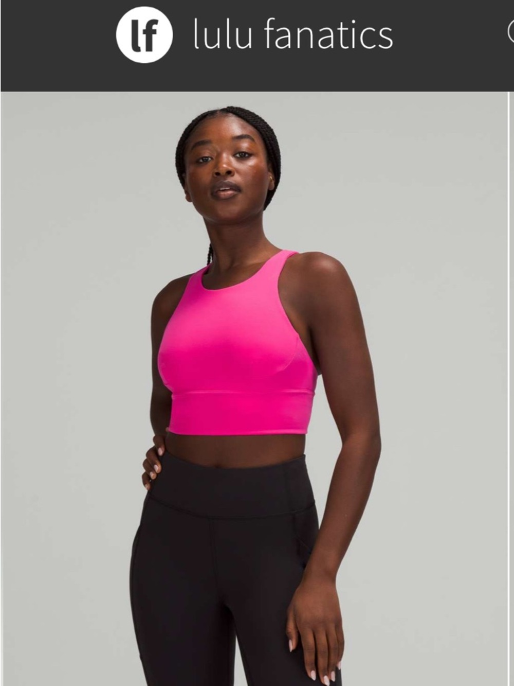 #82 lululemon athletica Bright Pink High-Neck Sports Bra